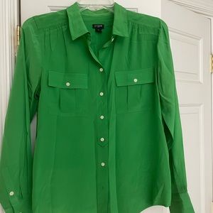 100% silk J Crew dress shirt